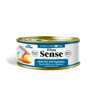 Dibaq Sense Cat Esterilizado Pescado blanco con vegetales 0