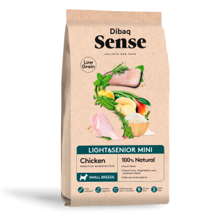 Dibaq Sense Low Grain Pollo Light o Senior Mini 0