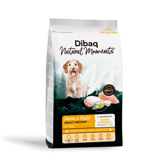 Dibaq Natural Moments 5 Star Pavo y Pollo Adulto razas medianas 12 KG