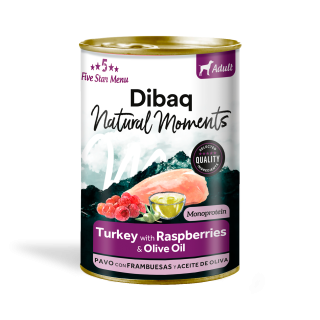 Dibaq Natural Moments Adulto Pavo con Frambuesa 0