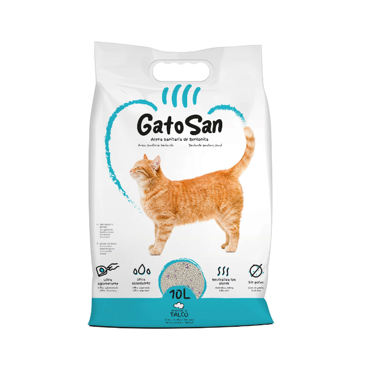 Arena sanitaria de bentonita GatoSan (talco) (10 l)